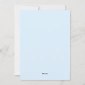 Pastel Penmanship Hochzeit Einladung Cloud Blue (Rückseite)