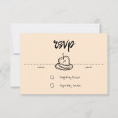 Pastel Penmanship RSVP Card Apricot (Vorderseite)