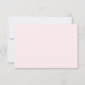 Pastel Penmanship RSVP Card Blush (Rückseite)