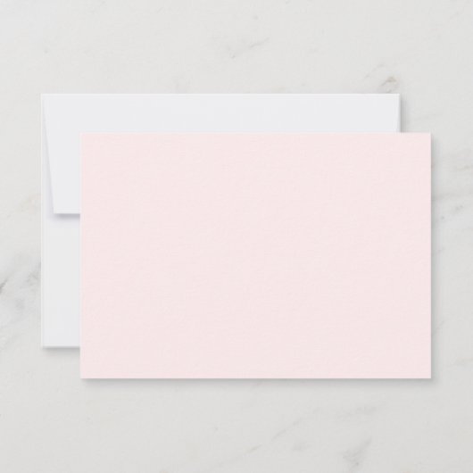 Pastel Penmanship RSVP Card Blush (Rückseite)