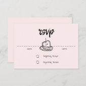 Pastel Penmanship RSVP Card Blush (Vorne/Hinten)