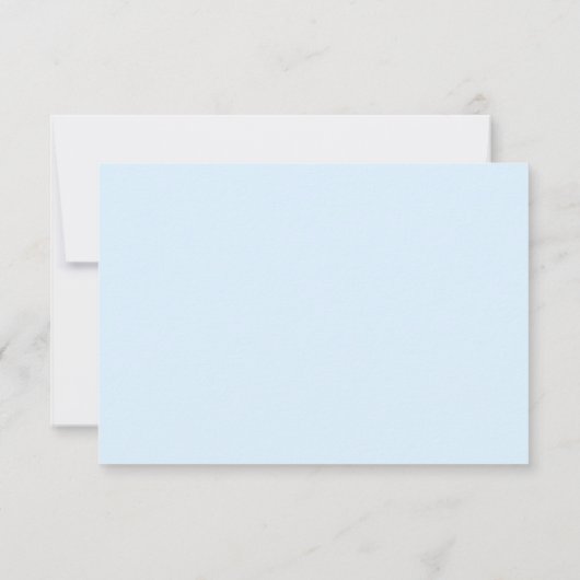 Pastel Penmanship RSVP Card Cloud Blue (Rückseite)