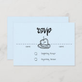 Pastel Penmanship RSVP Card Cloud Blue (Vorne/Hinten)