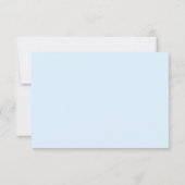 Pastel Penmanship RSVP Card Cloud Blue Karte (Rückseite)