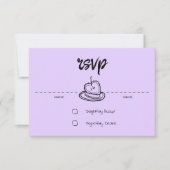 Pastel Penmanship RSVP Card Lavendel (Vorderseite)