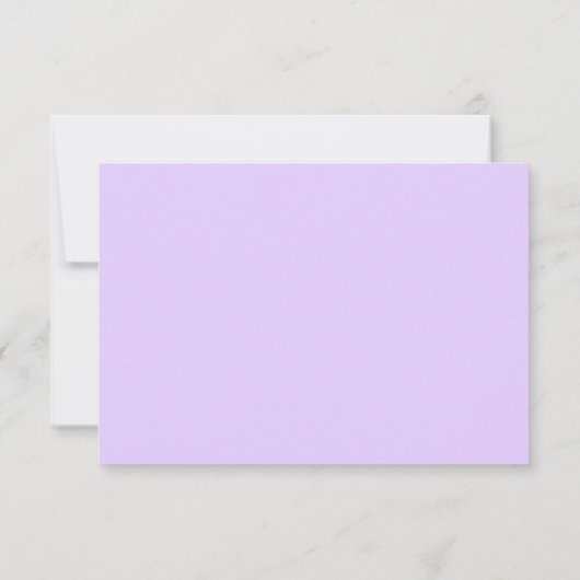 Pastel Penmanship RSVP Card Lavendel (Rückseite)