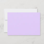 Pastel Penmanship RSVP Card Lavendel Karte (Rückseite)
