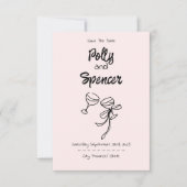 Pastel Penmanship Save the Date Blush (Vorderseite)