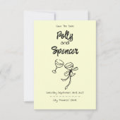 Pastel Penmanship Save the Date Buttercreme (Vorderseite)