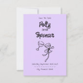 Pastel Penmanship Save the Date Lavender (Vorderseite)