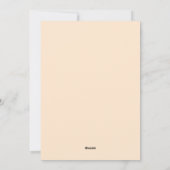 Pastel Penmanship Wedding Einladung Apricot (Rückseite)