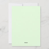 Pastel Penmanship Wedding Einladung Pale Fern (Rückseite)