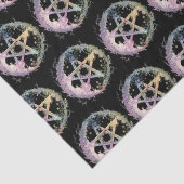 Pastel Pentagram Witchcraft Black Halloween Seidenpapier (Detail)