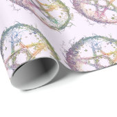 Pastel Pentagram Witchcraft Light Lila Halloween Geschenkpapier (Rolleneckpunkt)