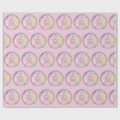 Pastel Pentagram Witchcraft Light Pink Halloween Geschenkpapier (Flach)