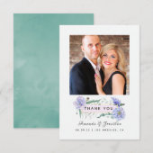 Pastel Peonies Floral Wedding Dankeskarte (Vorne/Hinten)