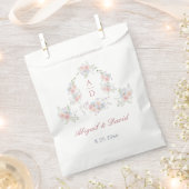 Pastel Peonies Rahmen Hochzeitsmonogramme Geschenktütchen (Ausgeschnitten)