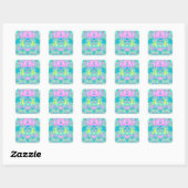~ PASTEL PERFEKTION ~ QUADRATISCHER AUFKLEBER (Blatt)
