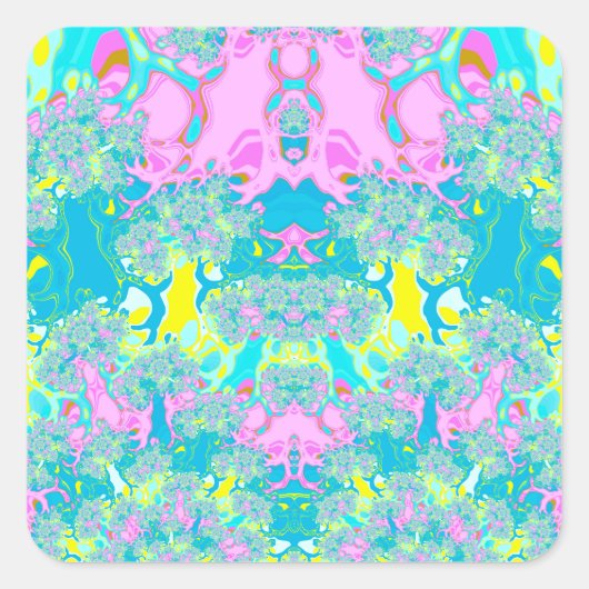 ~ PASTEL PERFEKTION ~ QUADRATISCHER AUFKLEBER (Vorderseite)