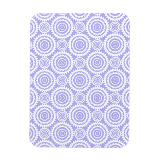 Pastel Periwinkle Blaues geometrisches Kunstmuster Magnet (Vertikal)