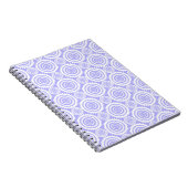 Pastel Periwinkle Blaues geometrisches Kunstmuster Notizblock (Rechte Seite)