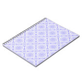 Pastel Periwinkle Blaues geometrisches Kunstmuster Notizblock (Linke Seite)