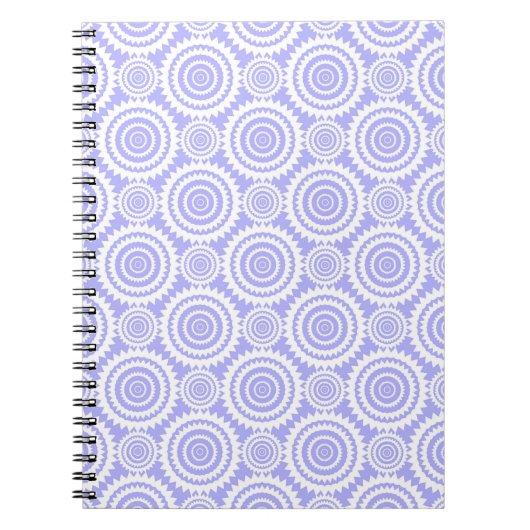 Pastel Periwinkle Blaues geometrisches Kunstmuster Notizblock (Vorderseite)
