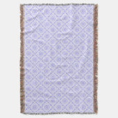 Pastel Periwinkle Blaues geometrisches Muster Decke (Vorderseite Vertikal)