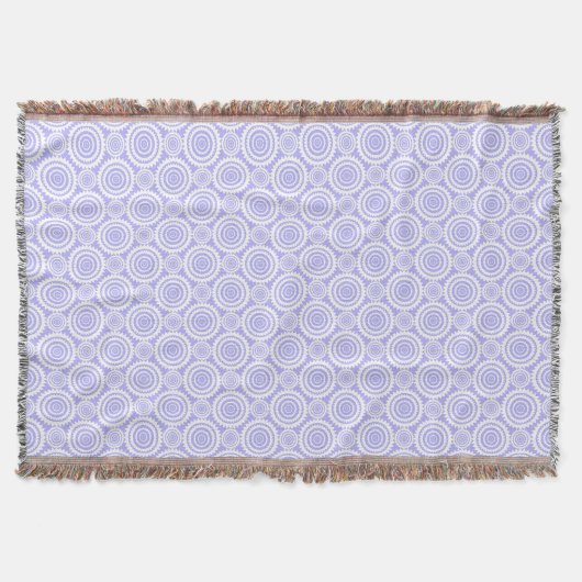 Pastel Periwinkle Blaues geometrisches Muster Decke (Vorderseite)