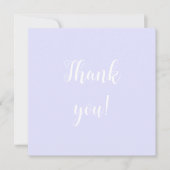 Pastel Periwinkle Lila Dankeschön Mitteilungskarte (Vorderseite)
