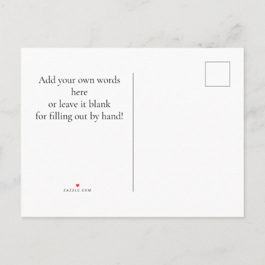 Pastel Periwinkle Lila Einladungspostkarte (Rückseite)