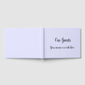 Pastel Periwinkle Lila Gästebuch (Voll)