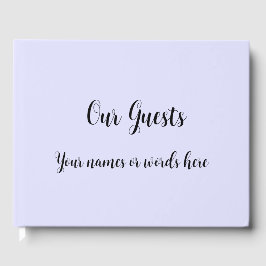 Pastel Periwinkle Lila Gästebuch