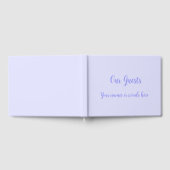 Pastel Periwinkle Lila Gästebuch (Voll)