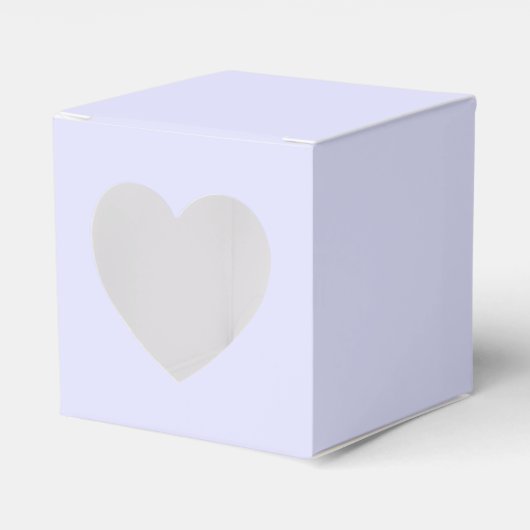 Pastel Periwinkle Lila Heart Favor Box Geschenkschachtel (Vorderseite)