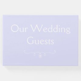 Pastel Periwinkle Lila Wedding Guest Book Gästebuch