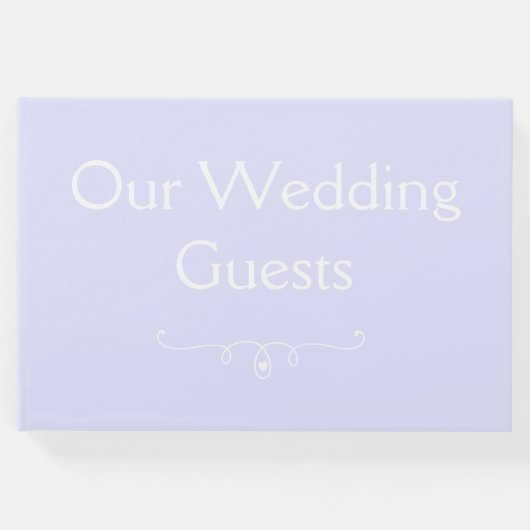 Pastel Periwinkle Lila Wedding Guest Book Gästebuch (Vorderseite)