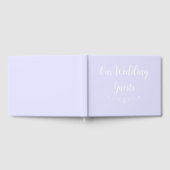 Pastel Periwinkle Lila Wedding Guest Book Gästebuch (Voll)