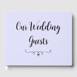 Pastel Periwinkle Lila Wedding Guest Book Gästebuch