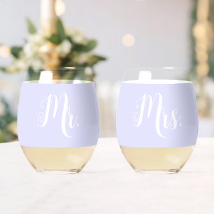 Pastel Periwinkle Lila Weinglas Ohne Stiel