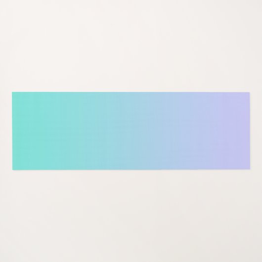 Pastel Periwinkle Turquoise Ombre Script Name Yogamatte (Rückseite (Horizontal))