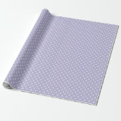 Pastel Periwinkle und weißer Polka-Dot Geschenkpapier (Ungerollt)