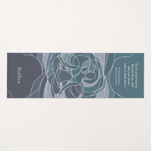 Pastel Personalisiert Modernes Zitat Yogamatte (Vorderseite (Horizontal))