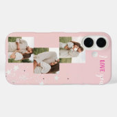 Pastel Personalisiertes Foto | Text iPhone Case (Rückseite (Horizontal))