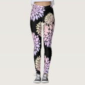 Pastel Petals Blume Muster Leggings (Vorderseite)