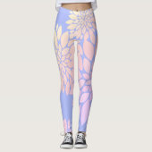 Pastel Petals Blume Muster Leggings (Vorderseite)