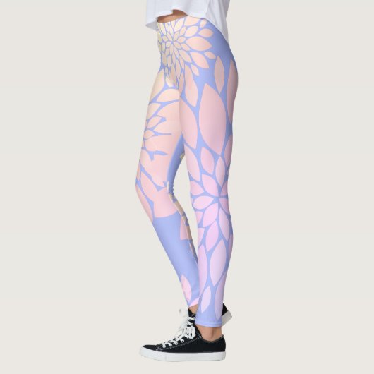 Pastel Petals Blume Muster Leggings (Links)
