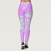 Pastel Petals Blume Muster Leggings (Rückseite)