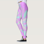 Pastel Petals Blume Muster Leggings (Links)