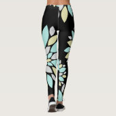 Pastel Petals Blume Muster Leggings (Rückseite)